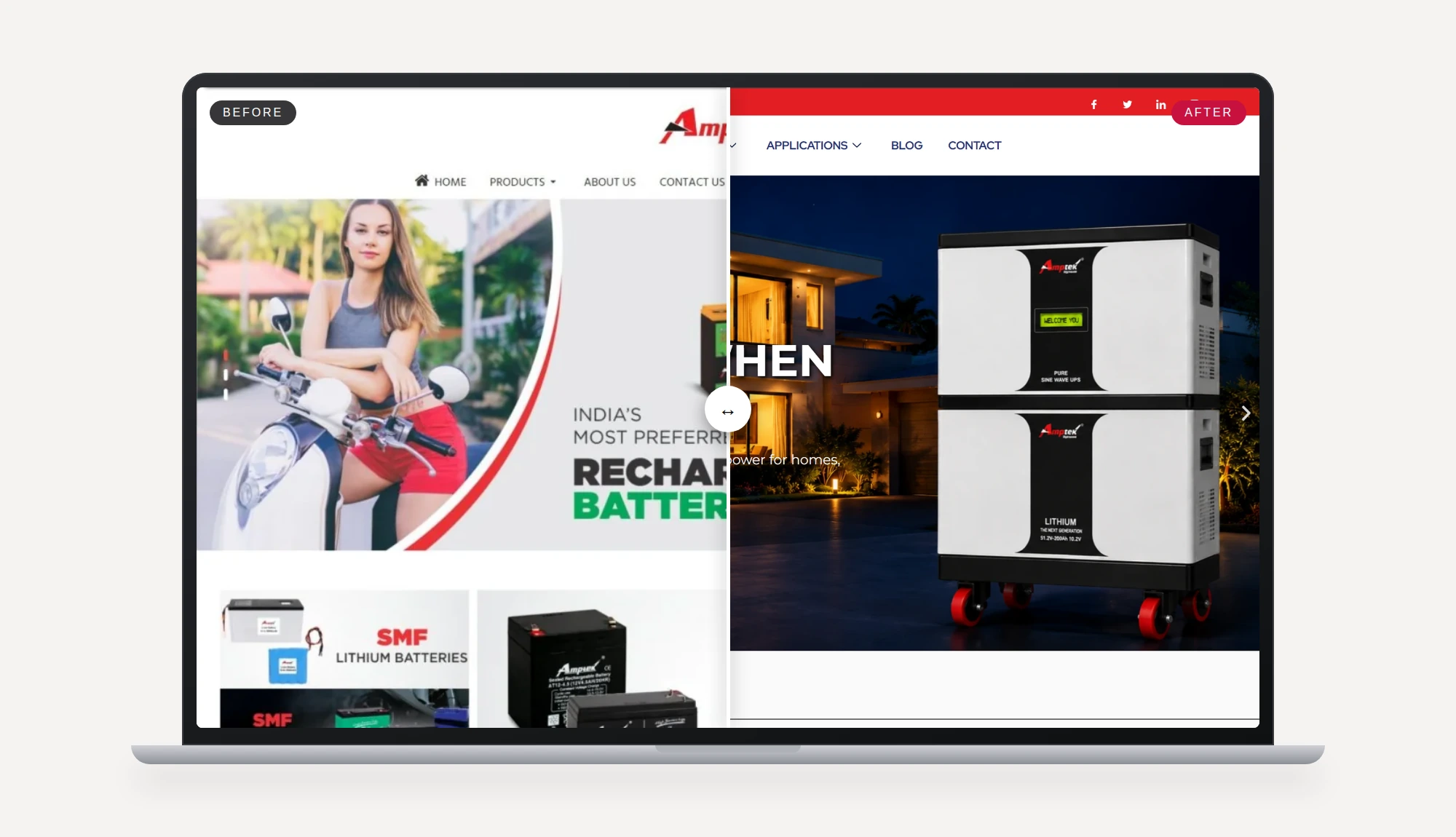Amptek India Website Redesign